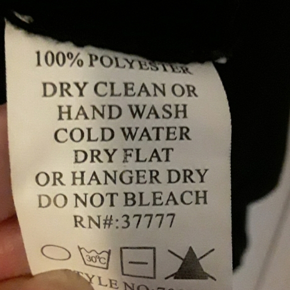 Like new! Black long sleeve tie top - Picture 3 of 4